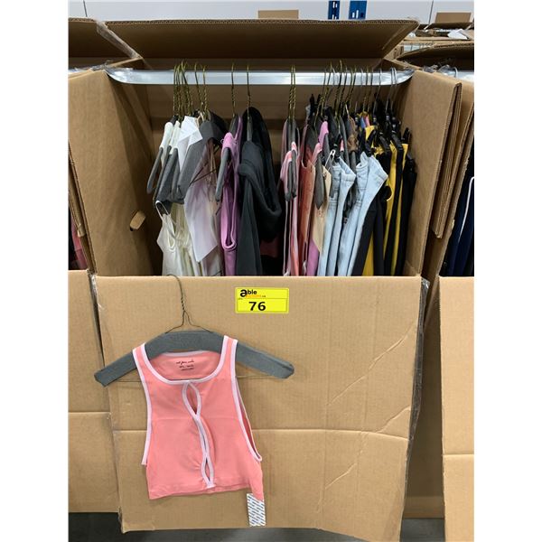 WARDROBE BOX WITH ASSORTED CLOTHING