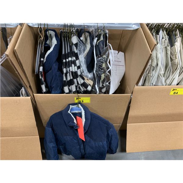 WARDROBE BOX WITH ASSORTED CLOTHING