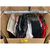 Image 2 : WARDROBE BOX WITH ASSORTED CLOTHING