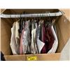 Image 2 : WARDROBE BOX WITH ASSORTED CLOTHING