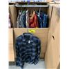 Image 1 : WARDROBE BOX WITH ASSORTED CLOTHING