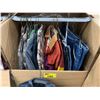 Image 2 : WARDROBE BOX WITH ASSORTED CLOTHING