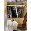 Image 1 : WARDROBE BOX WITH ASSORTED CLOTHING