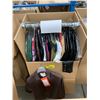 Image 1 : WARDROBE BOX WITH ASSORTED CLOTHING