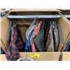 Image 2 : WARDROBE BOX WITH ASSORTED CLOTHING