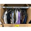 Image 2 : WARDROBE BOX WITH ASSORTED CLOTHING