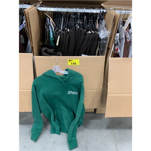 WARDROBE BOX WITH ASSORTED CLOTHING