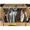 Image 2 : WARDROBE BOX WITH ASSORTED CLOTHING