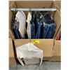 Image 1 : WARDROBE BOX WITH ASSORTED CLOTHING