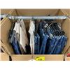 Image 2 : WARDROBE BOX WITH ASSORTED CLOTHING