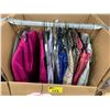 Image 2 : WARDROBE BOX WITH ASSORTED CLOTHING
