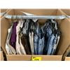 Image 2 : WARDROBE BOX WITH ASSORTED CLOTHING
