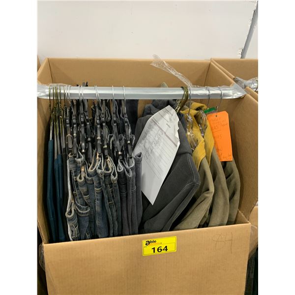 WARDROBE BOX WITH ASSORTED CLOTHING