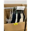 Image 1 : WARDROBE BOX WITH ASSORTED CLOTHING