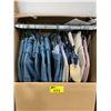 Image 1 : WARDROBE BOX WITH ASSORTED CLOTHING