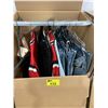 Image 1 : WARDROBE BOX WITH ASSORTED CLOTHING