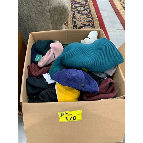 BOX OF ASSORTED HATS