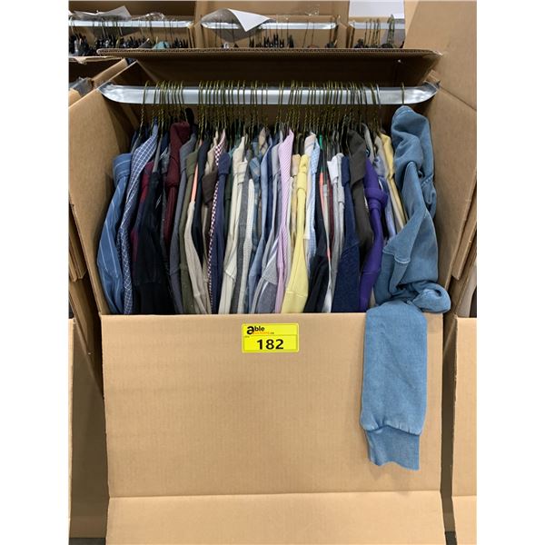 WARDROBE BOX WITH ASSORTED CLOTHING