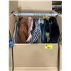 Image 1 : WARDROBE BOX WITH ASSORTED CLOTHING