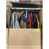 Image 1 : WARDROBE BOX WITH ASSORTED CLOTHING