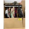 Image 1 : WARDROBE BOX WITH ASSORTED CLOTHING