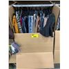 Image 1 : WARDROBE BOX WITH ASSORTED CLOTHING
