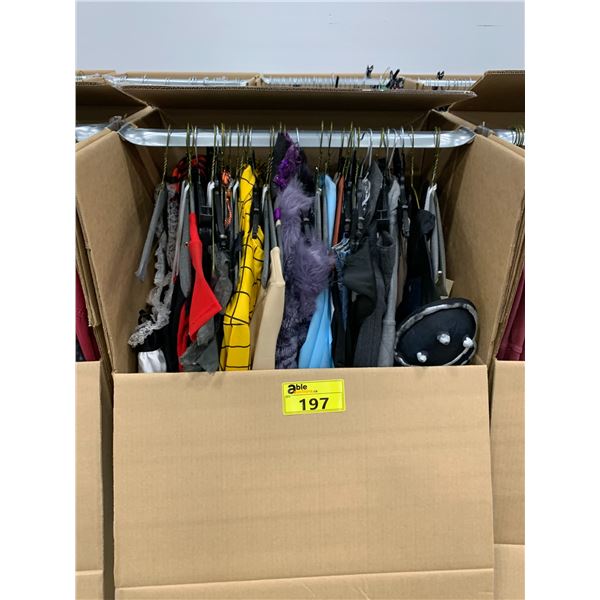 WARDROBE BOX WITH ASSORTED CLOTHING