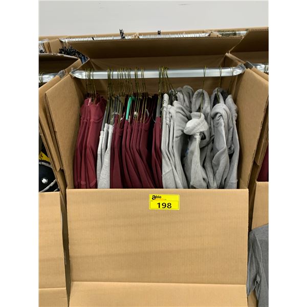 WARDROBE BOX WITH ASSORTED CLOTHING