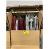 Image 1 : WARDROBE BOX WITH ASSORTED CLOTHING