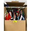 Image 1 : WARDROBE BOX WITH ASSORTED CLOTHING