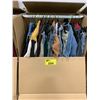 Image 1 : WARDROBE BOX WITH ASSORTED CLOTHING