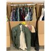 Image 2 : WARDROBE BOX WITH ASSORTED CLOTHING