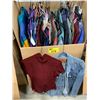 Image 2 : WARDROBE BOX WITH ASSORTED CLOTHING