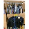 Image 2 : WARDROBE BOX WITH ASSORTED CLOTHING