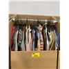 Image 1 : WARDROBE BOX WITH ASSORTED CLOTHING