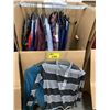 Image 2 : WARDROBE BOX WITH ASSORTED CLOTHING