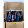 Image 1 : WARDROBE BOX WITH ASSORTED CLOTHING