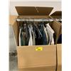 Image 1 : WARDROBE BOX WITH ASSORTED CLOTHING