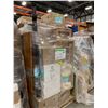 Image 2 : PALLET OF SET DEC ITEMS INCLUDING; BED FRAME, LAMP SHADES, PUZZLES, BEDDING AND MORE