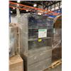 Image 2 : PALLET OF SET DEC ITEMS INCLUDING; DESK, OFFICE BINDERS, MONITOR, METAL BOOKSHELVES AND MORE