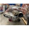 Image 2 : LARGE METAL ROLLING CART WITH ASSORTMENT OF CARPETS AND RUGS