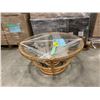 Image 2 : GLASS TOP COFFEE TABLE