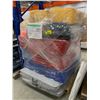Image 2 : PALLET OF SET DEC ITEMS INCLUDING; FOLDING TABLES, FOOTBALL PADS, DOWN MARKERS AND MORE