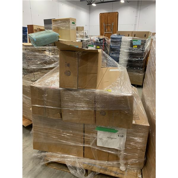 PALLET OF SET DEC ITEMS INCLUDING; BOAT FLOATS AND BUCKETS