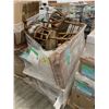 Image 2 : PALLET OF SET DEC ITEMS INCLUDING; HEADBOARDS, DINING CHAIRS AND BATHTUB