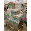 Image 2 : PALLET OF SET DEC ITEMS INCLUDING; TRAYS AND ICE BUCKETS, CHAIR, COFFEE TABLE, BLANKETS AND MORE