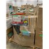 Image 2 : PALLET OF SET DEC ITEMS INCLUDING; WOOD CRATES, BIRD CAGE, CHAIR, POSTERS AND MORE