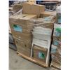 Image 4 : PALLET OF SET DEC ITEMS INCLUDING; CHAIRS, BOOKS AND HOSPITAL PILLOWS