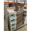 Image 4 : PALLET OF SET DEC ITEMS INCLUDING; SHELVING UNIT, BOOKS, POSTERS AND MORE