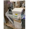 Image 2 : PALLET OF SET DEC ITEMS INCLUDING; DOOR HARDWARE, LOCKS, RECYCLING BINS AND MORE
